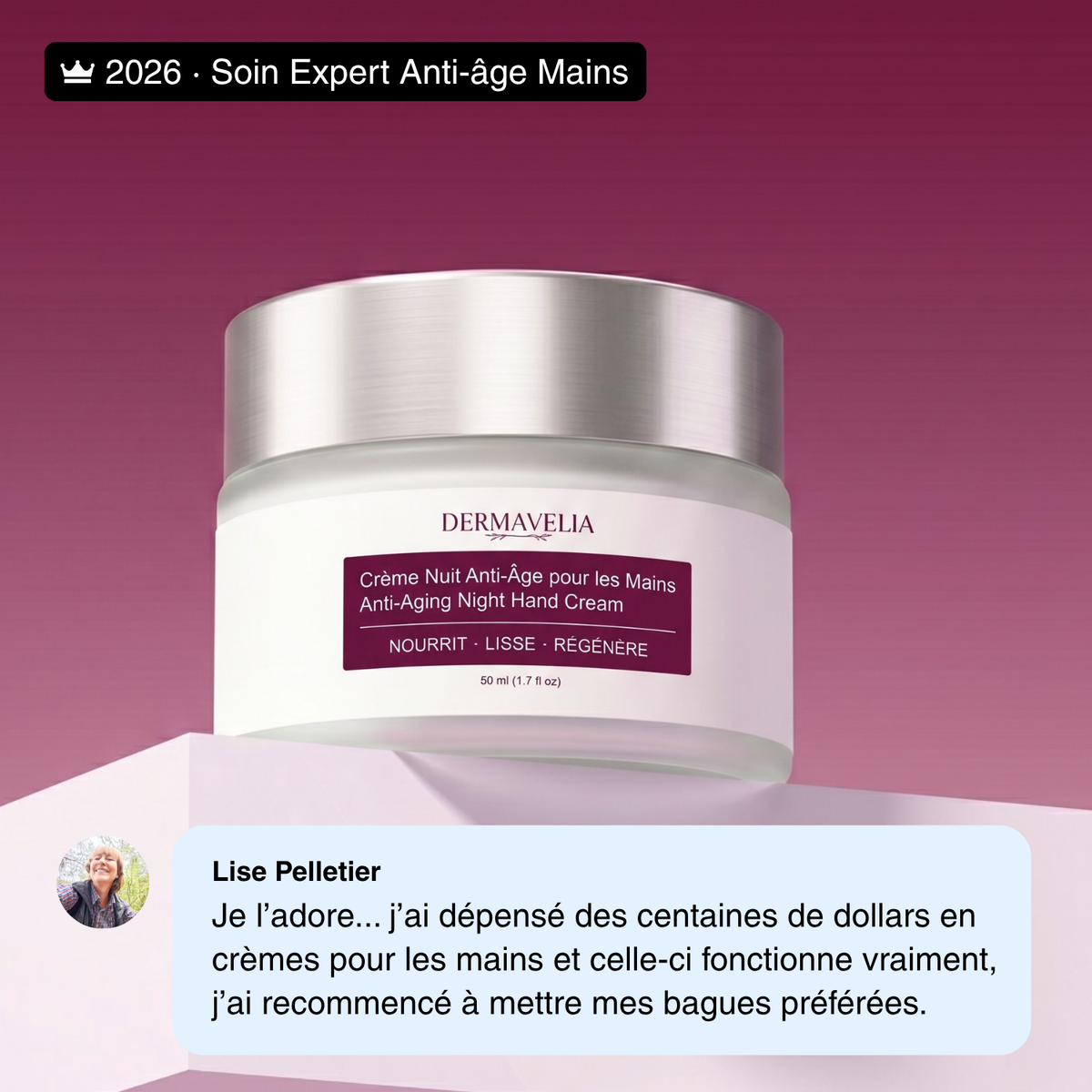 Crème de Nuit Anti-Âge pour les Mains