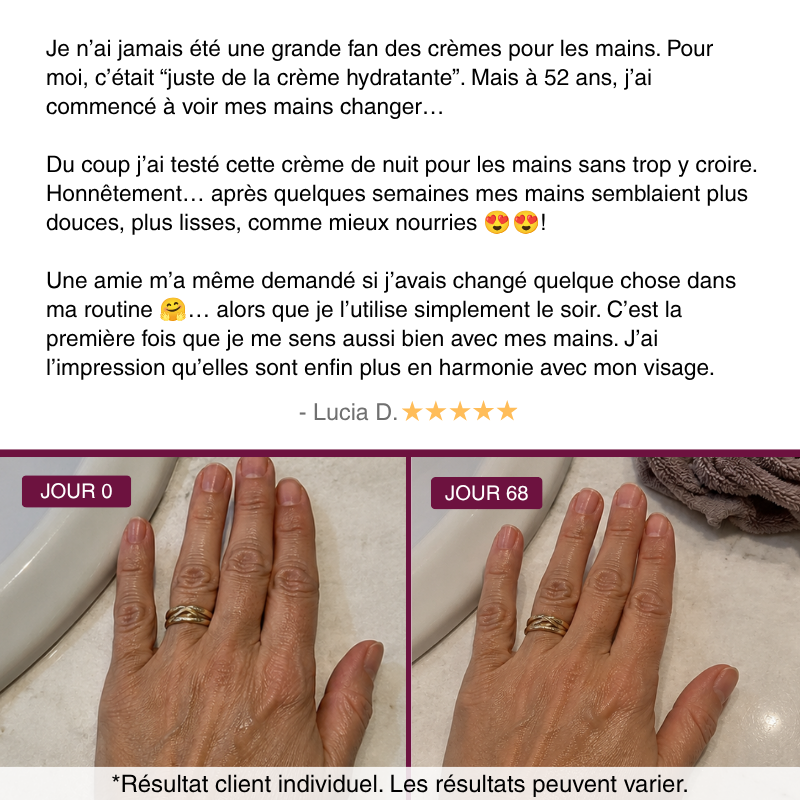 Crème de Nuit Anti-Âge pour les Mains